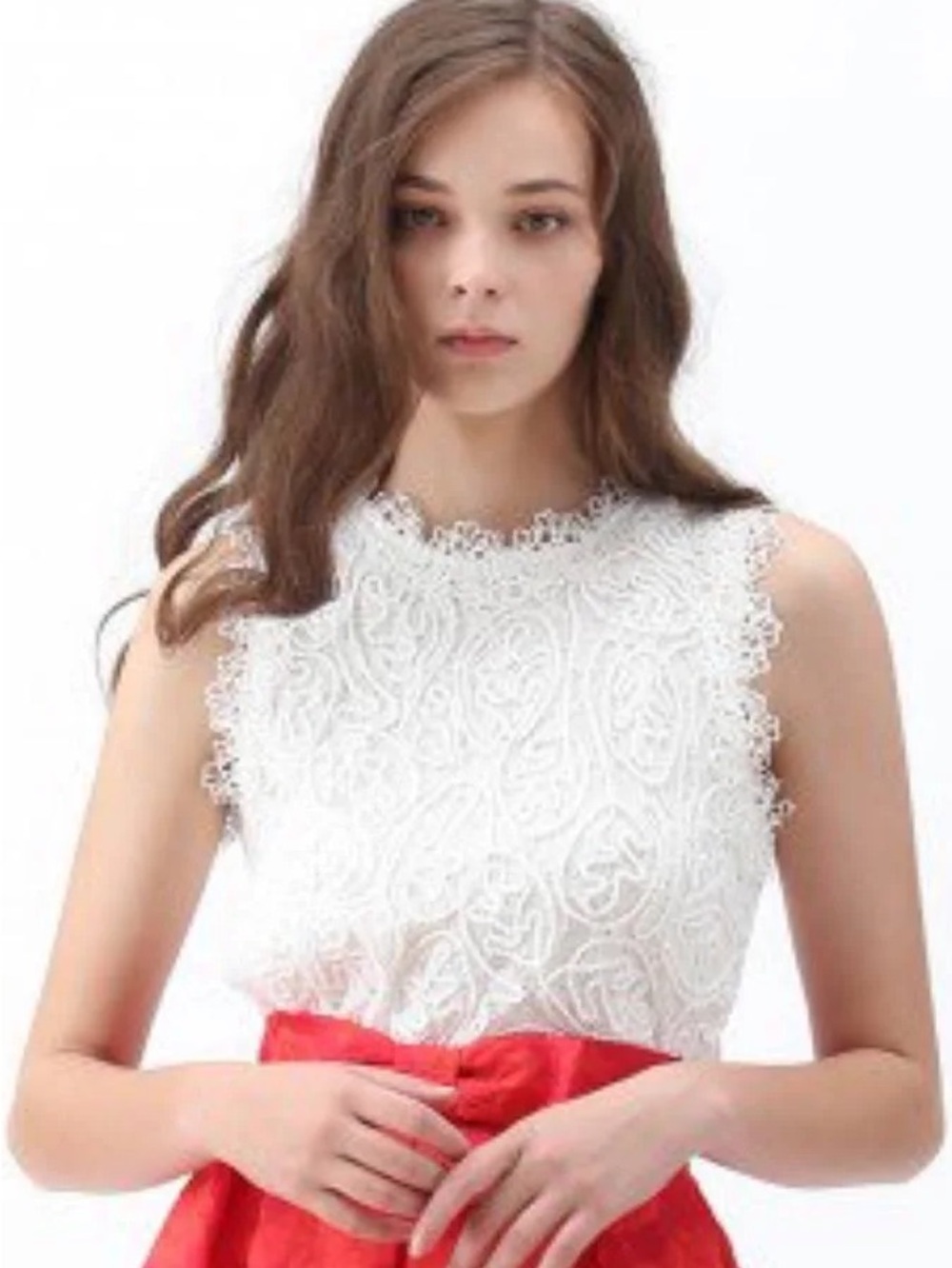 Sans Souci Blush Pink Lace and Embroidered Crop Tank SZ M